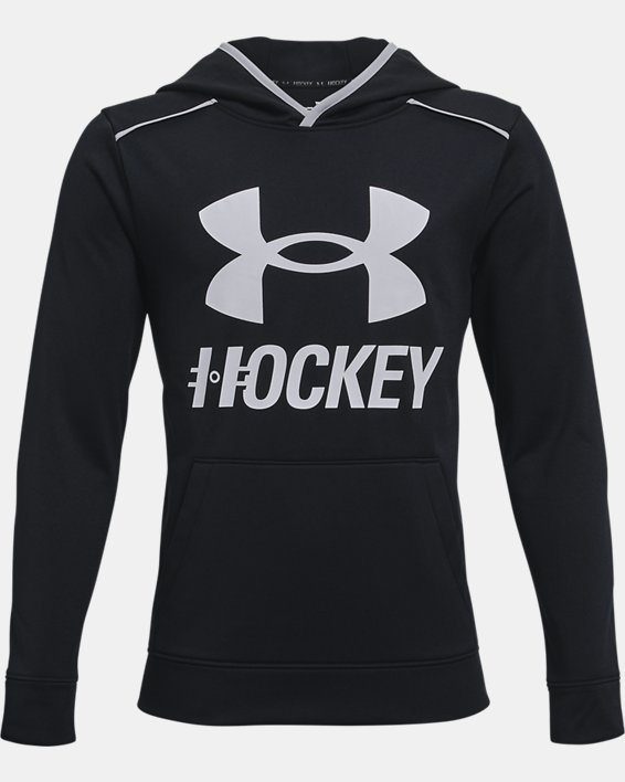Boys' UA Hockey Graphic Hoodie, Black, pdpMainDesktop image number 0